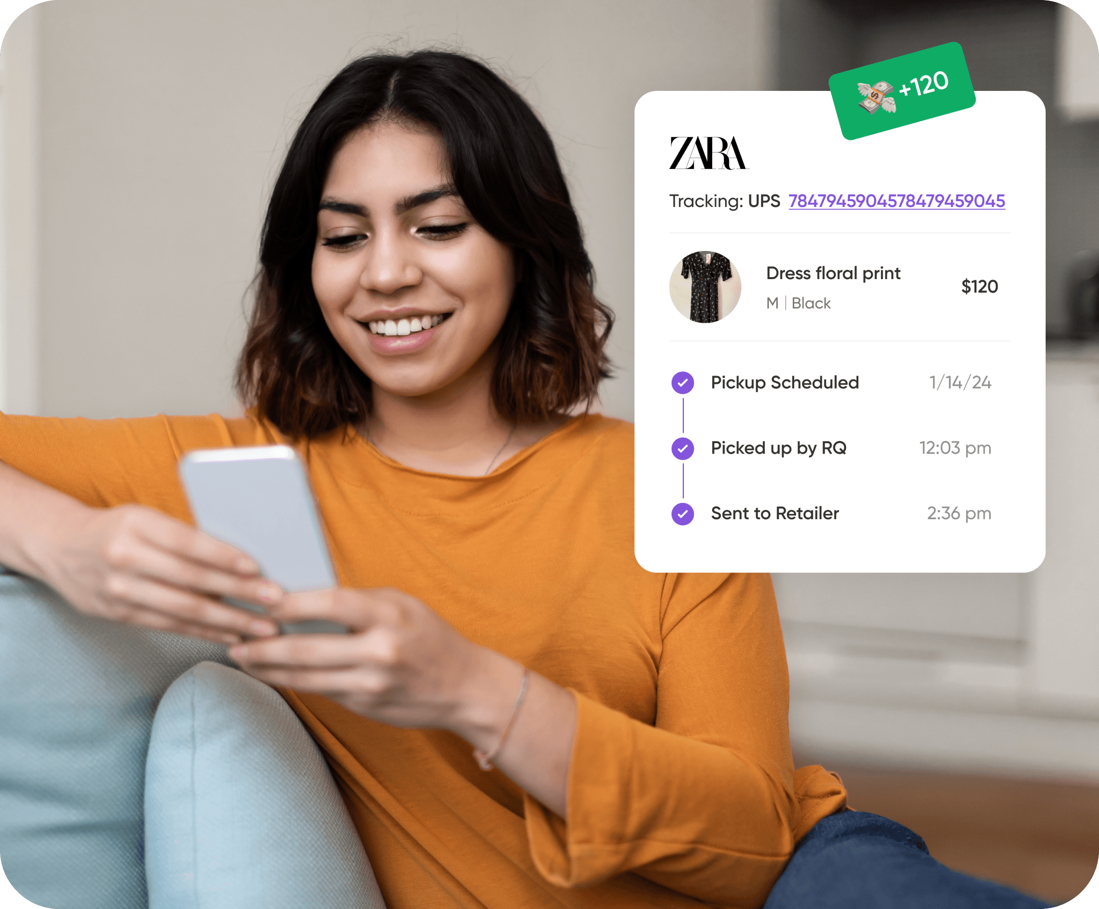 <span class="font-ibm-plex-medium-italic">Track your return</span> from pickup to refund